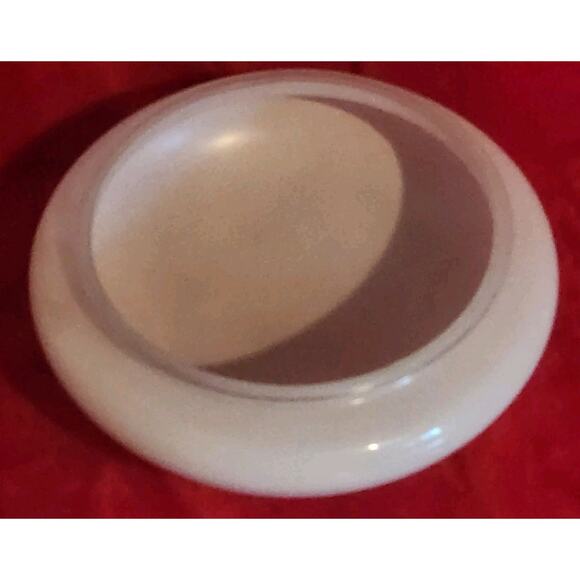 Vintage White Milk Glass Light Globe Round Dome Mushroom Shape - Picture 5 of 5